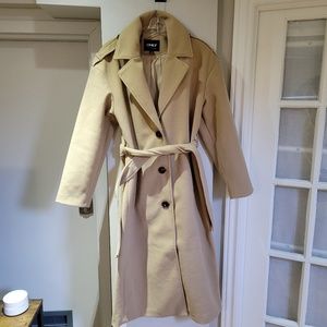 Mendocino ONLY Thick Winter Tie Trench Coat Oversized Medium